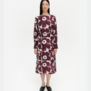 Kantele Unikko Seidenkleid Aubergine