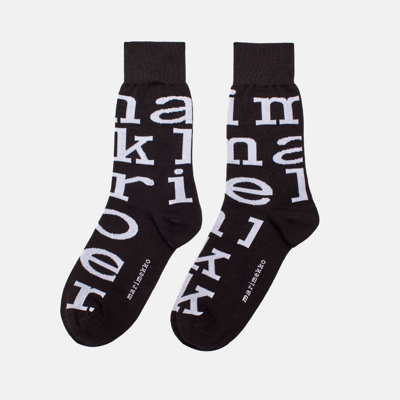 Kasvaa Marimekko Logo Socken Schwarz