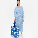 Ilma Kleid Blau/Weiß Tasaraita