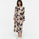 Tyväri Unikko Kleid Beige/Dunkelblau 44