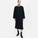 Fregn Solid Wollkleid Schwarz