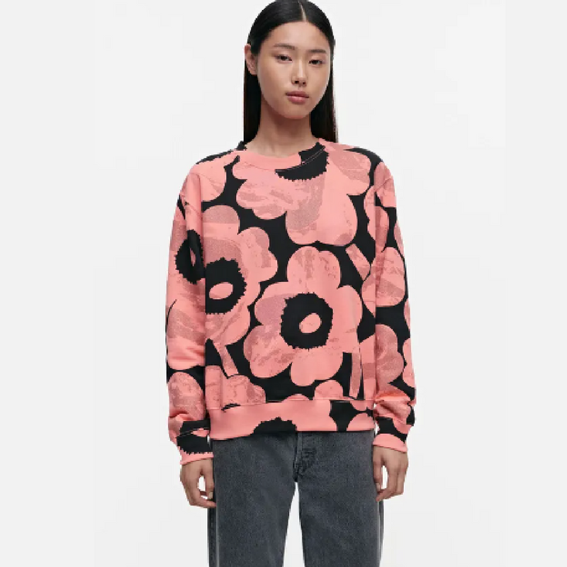 Leiot Unikko Sweatshirt Black/Pink Glitter