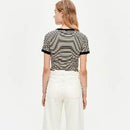 Henrika Tasaraita Shirt Schwarz/Vanilla S