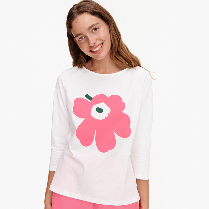 Ilma Shirt Unikko Pink/Naturweiß