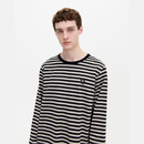 Tasaraita Shirt For Men Schwarz/Beige