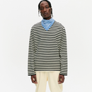 Taakse LS Tasaraita Shirt Schwarz/Weiß Unisex