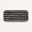 Räsymatto Tablett 15x32cm Weiss/Schwarz