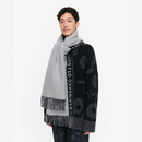 Siime Schal Logo Hellgrau/Schwarz