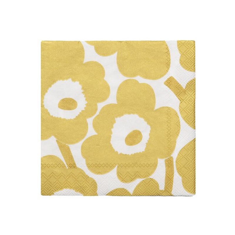 Unikko Papierservietten Gold 33x33cm