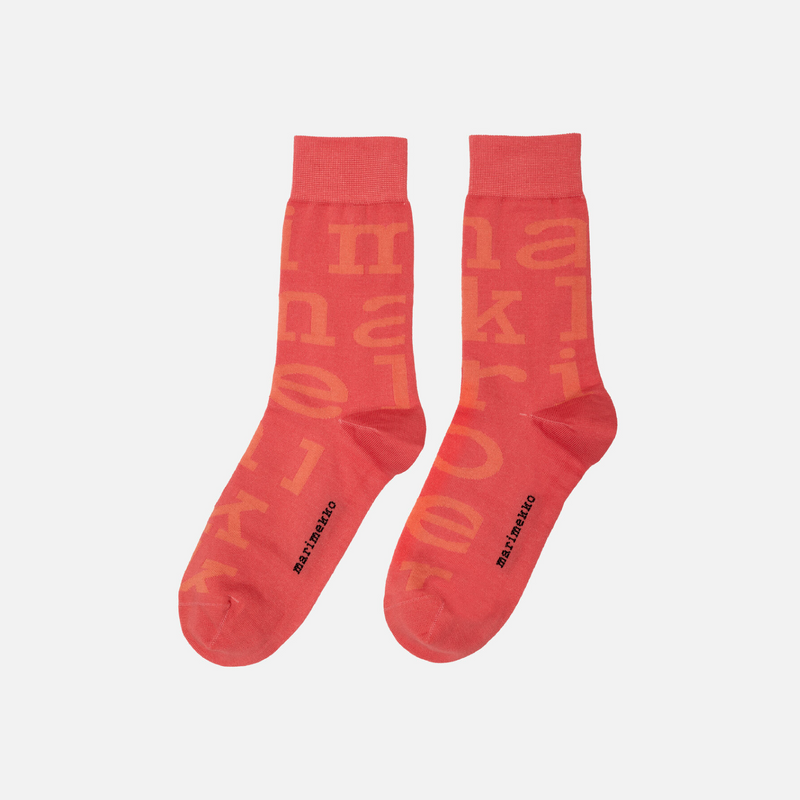 Kasvaa Logo Socken Peach/Orange 43/45