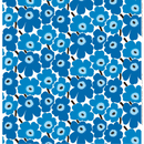 Pieni Unikko Baumwollstoff Weiss/Blau 017